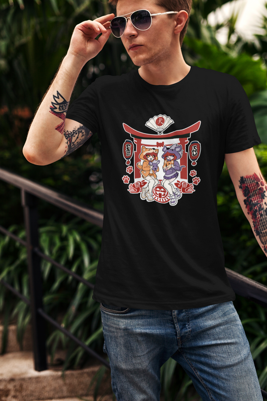 Playera Negra Perritas