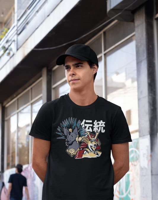 Playera Negra Xolo y Shiba