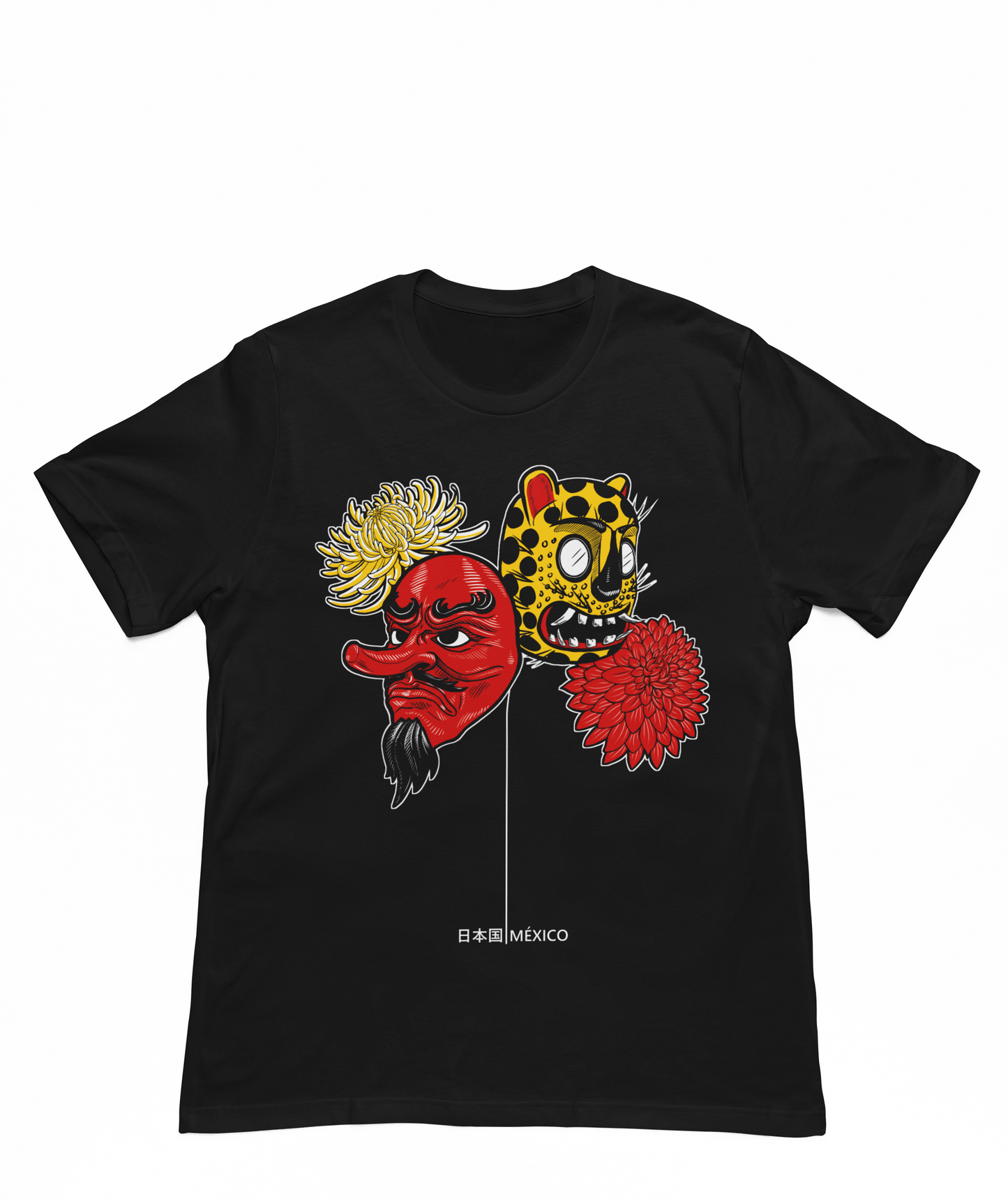 Playera Máscara Tecuan y Tengu