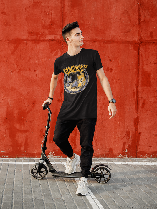 Playera Negra Yamero Perro Xolo y Shiba