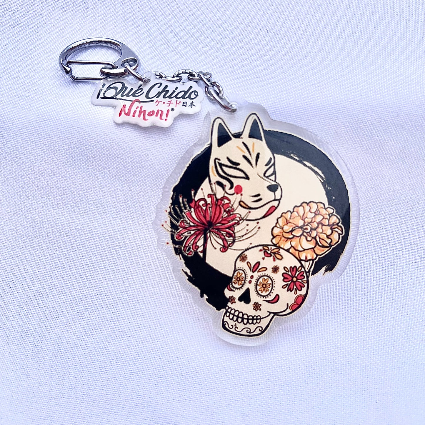 Llavero Calavera y Zorro