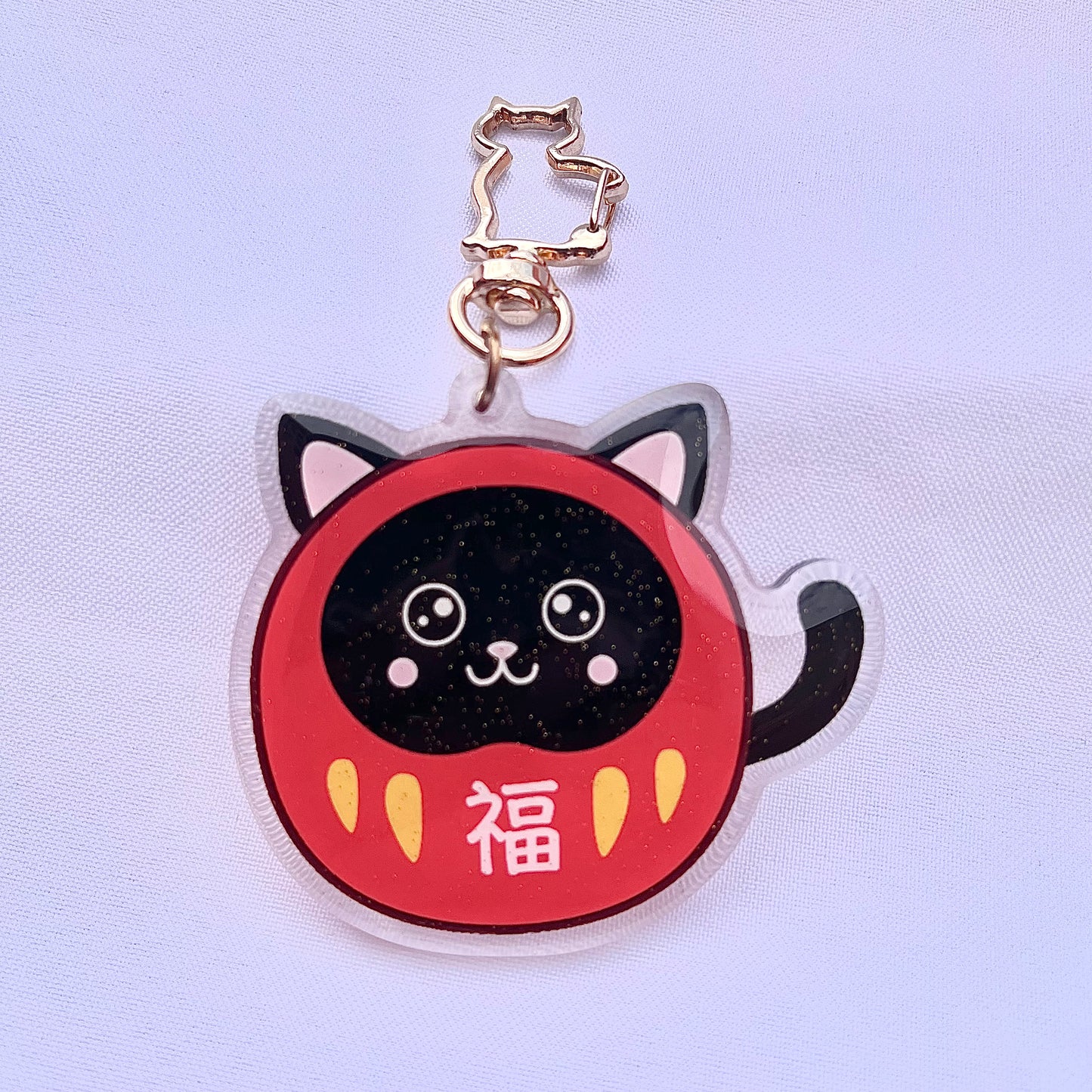 Llavero Darumiau Gato Negro