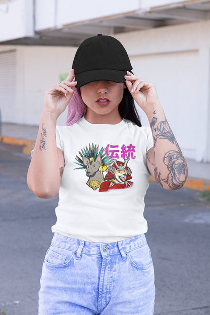 Playera Blanca Xolo y Shiba