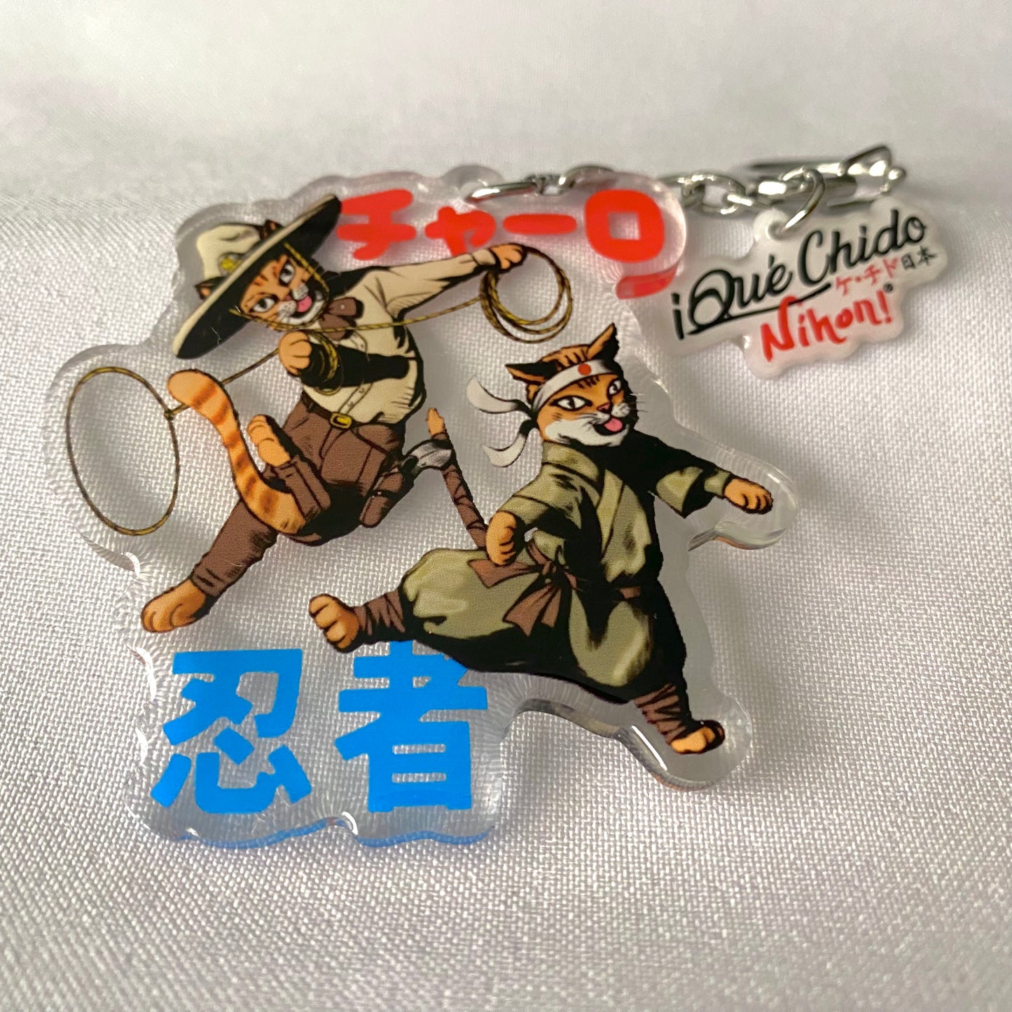 Llavero Gato Charro y Gato Ninja