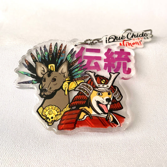 Llavero Xolo y Shiba Samurai