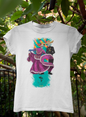 Playera Blanca Calacas Bailando