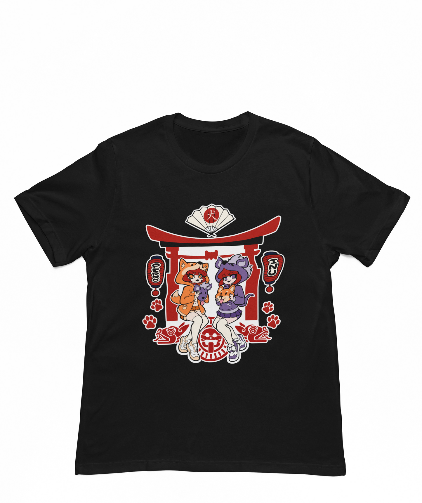 Playera Negra Perritas