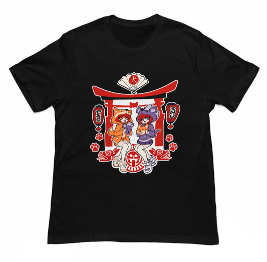 Playera Negra Perritas