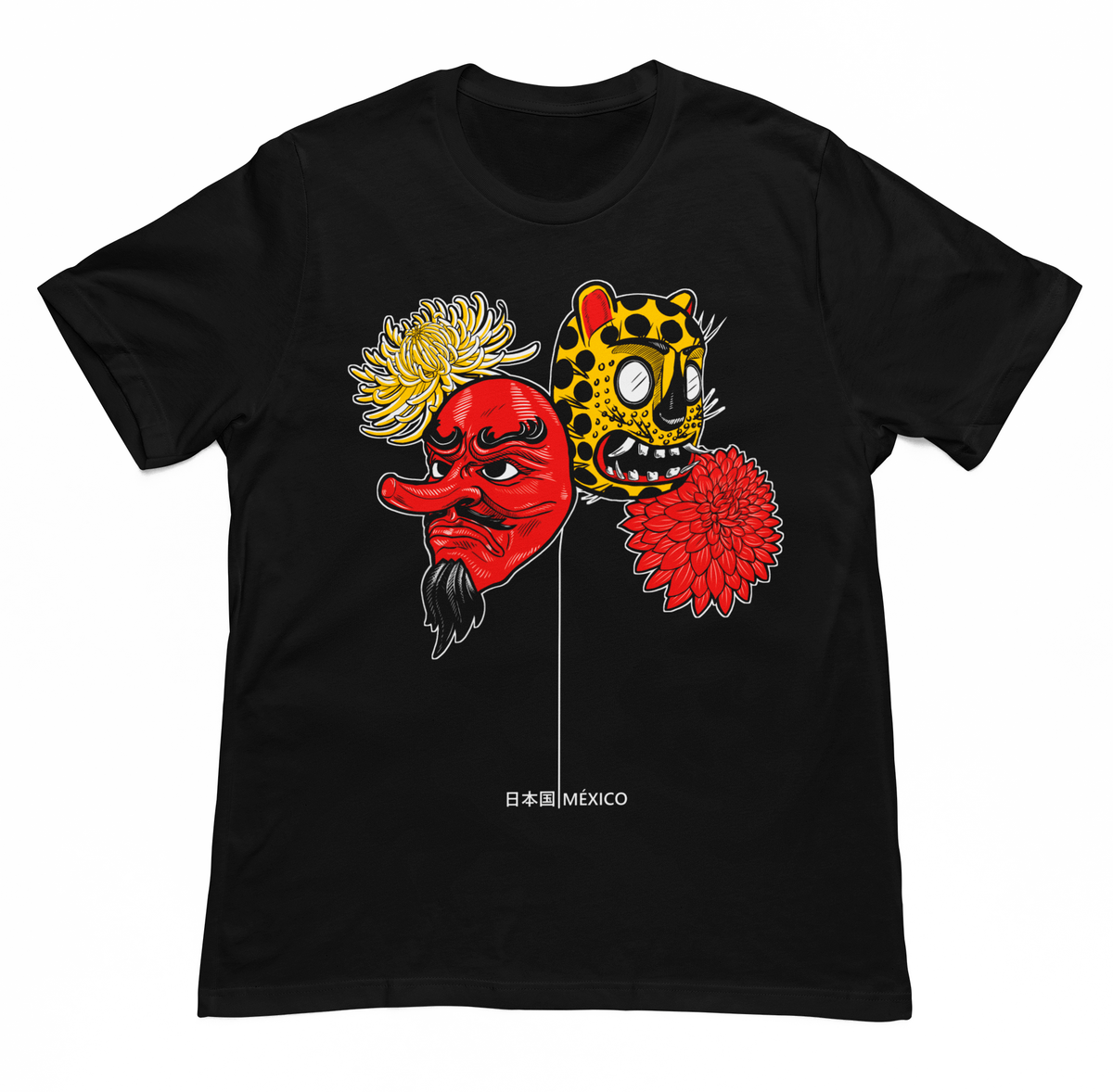 Playera Máscara Tecuan y Tengu