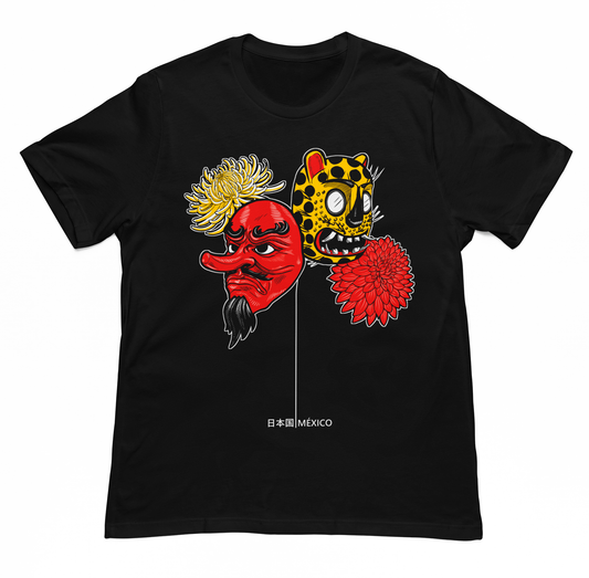 Playera Máscara Tecuan y Tengu