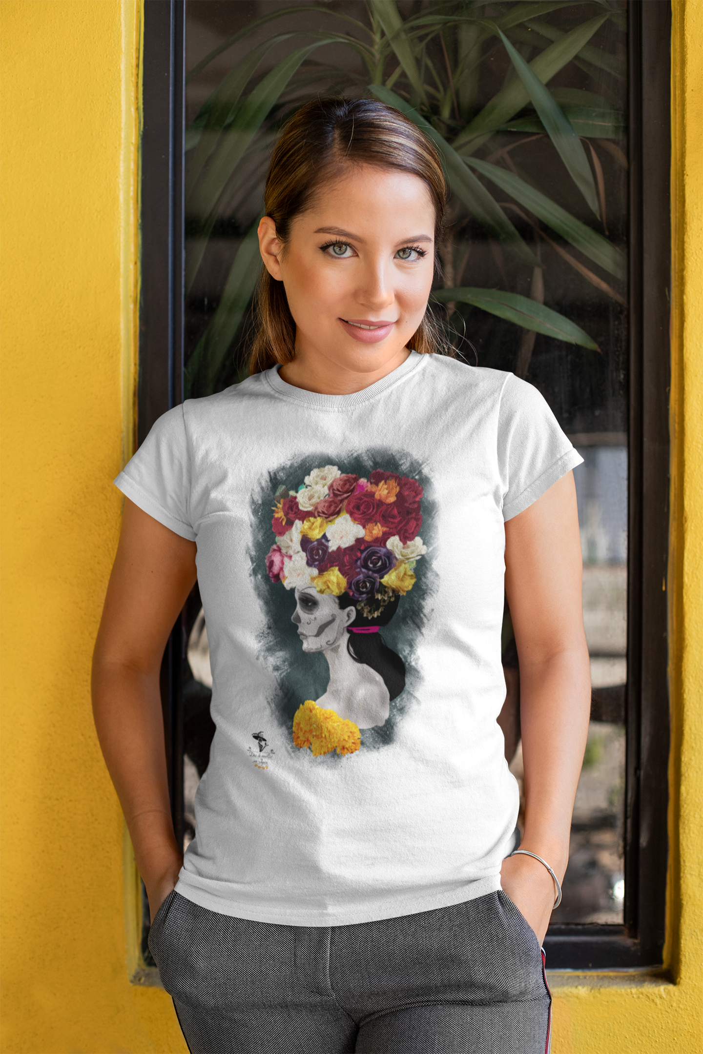 Playera Blanca Catrina