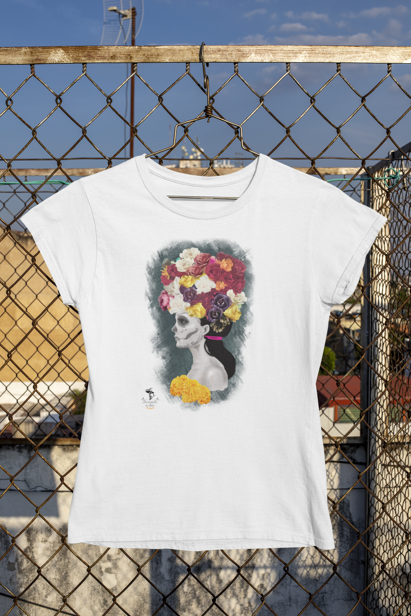Playera Blanca Catrina