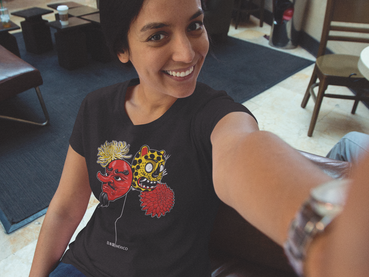 Playera Máscara Tecuan y Tengu