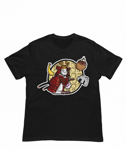 Playera Negra Gato Samurai