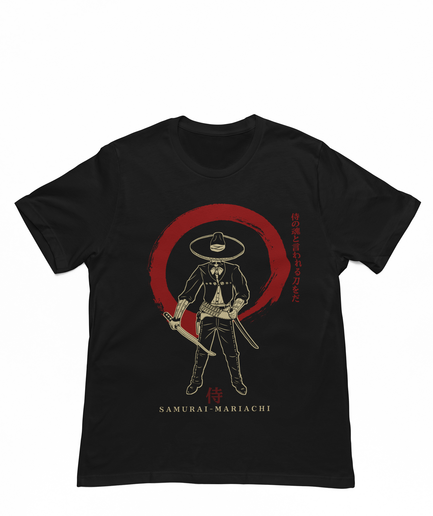Playera Negra Samurai Mariachi